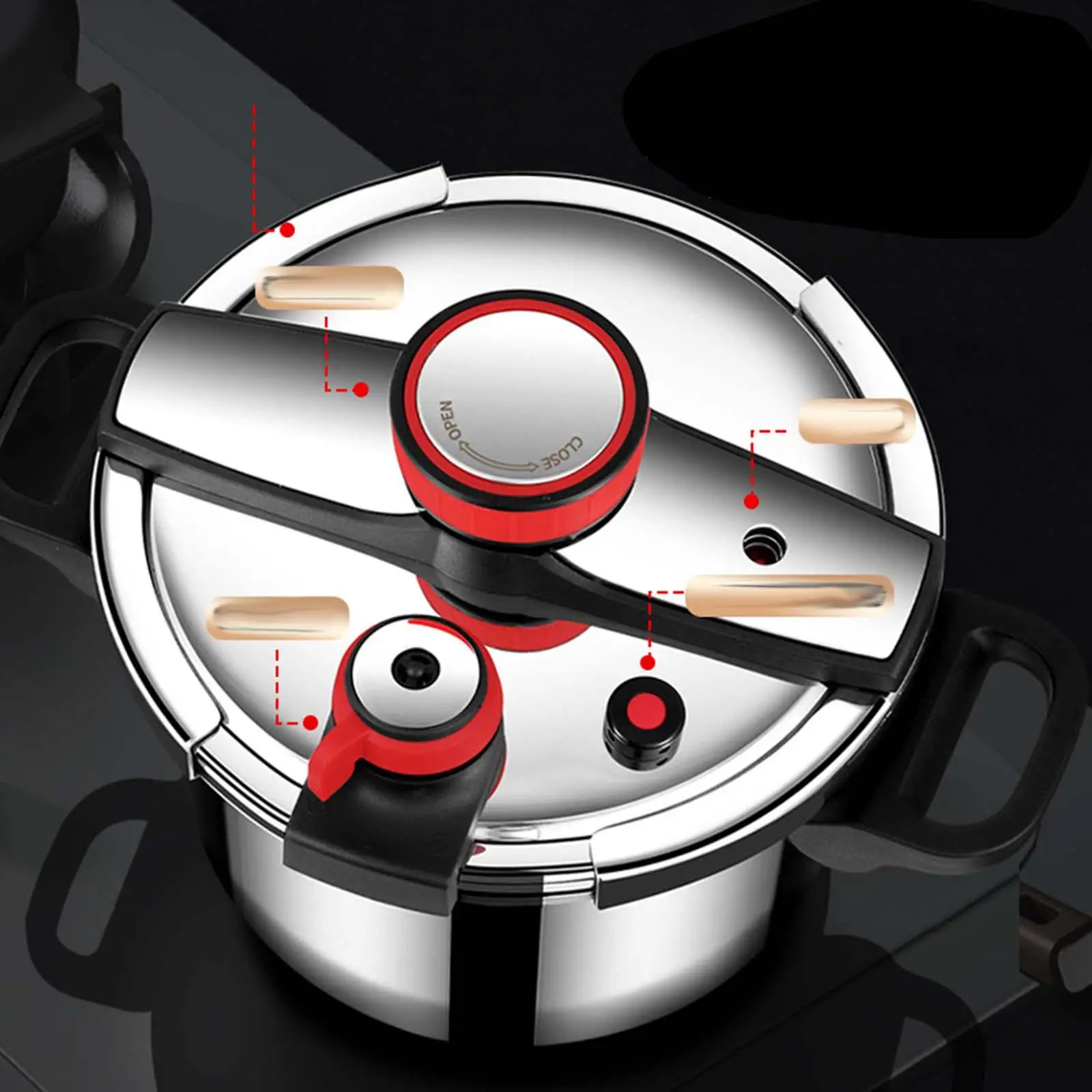 Pressure Cooker Cooking Pot Opening and Closing Deep Pressure Pan Stainless Steel for Camping Commercial Kitchen Outdoor Home
Pressure Cooker Cooking Pot Opening and Closing Deep Pressure Pan Stainless Steel for Camping Commercial Kitchen Outdoor Home