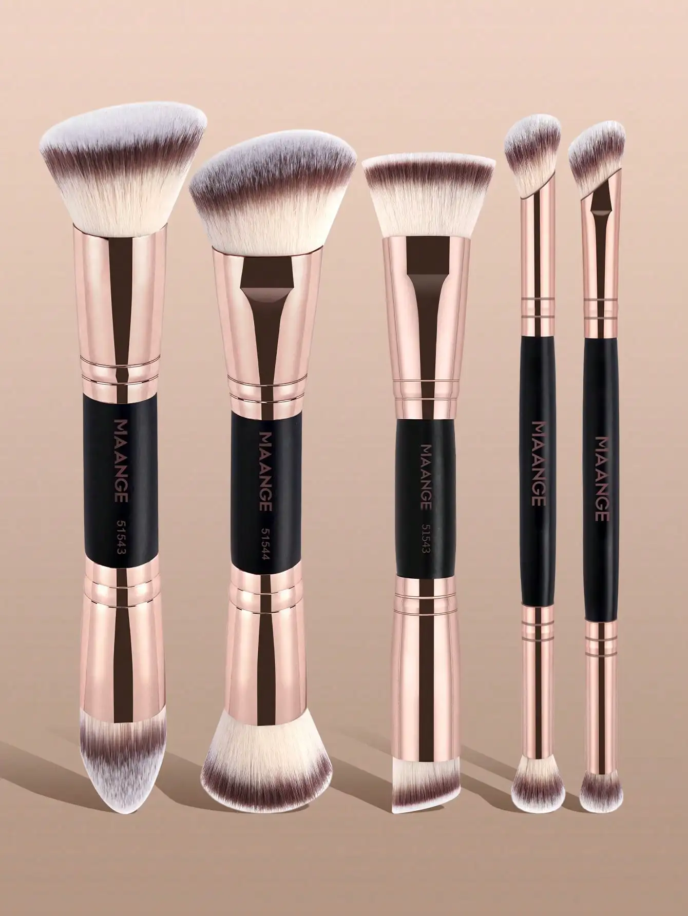 MAANGE 2/4/5Pcs Professional Facial Double-Ended Makeup Brush Set With Paper Box,Bevel&Taper Foundation Brush Contour Brush Blush Brush Powder Brush Eyeshadow Brush Concealer Brush Highlight Brush Smudge Brush,Makeup Tools With Soft Fiber For Easy To Carr
MAANGE 2/4/5Pcs Professional Facial Double-Ended Makeup Brush Set With Paper Box,Bevel&Taper Foundation Brush Contour Brush Blush Brush Powder Brush Eyeshadow Brush Concealer Brush Highlight Brush Smudge Brush,Makeup Tools With Soft Fiber For Easy To Carr