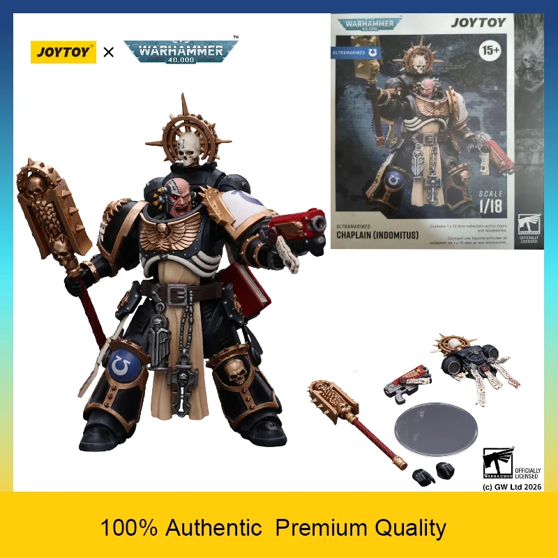 JOYTOY Warhammer 40K Ultramarines Chaplain Indomitus JT8902 1/18 High Detail Articulated Collectible Action Figure In Stock
JOYTOY Warhammer 40K Ultramarines Chaplain Indomitus JT8902 1/18 High Detail Articulated Collectible Action Figure In Stock