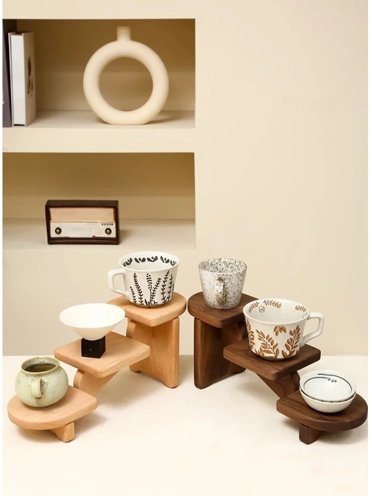Modern Style Wooden Desktop Storage Holder Black Walnut Coffee Mugs Display Rack Beech Wood Table Organizer
Modern Style Wooden Desktop Storage Holder Black Walnut Coffee Mugs Display Rack Beech Wood Table Organizer