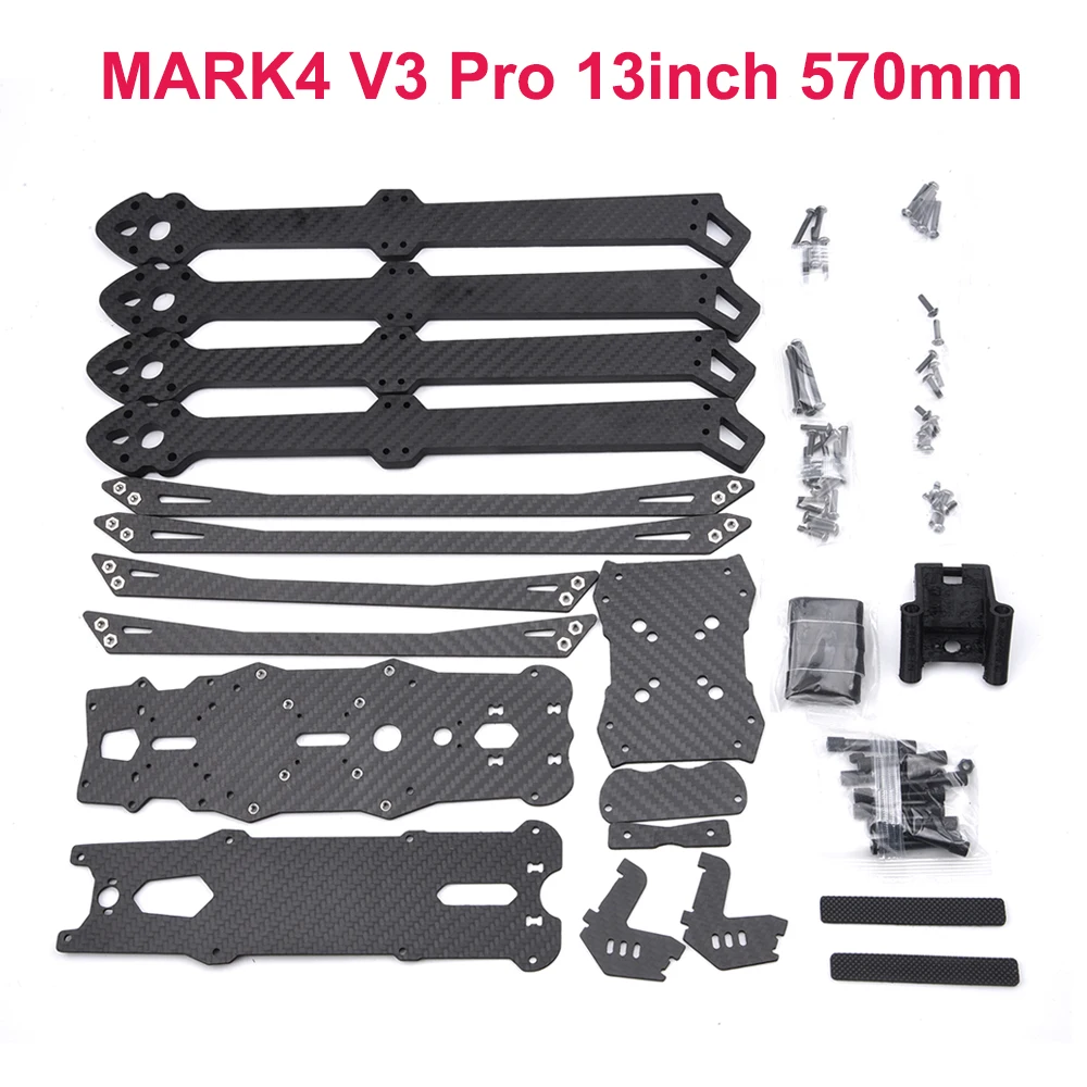 Карбоновая рама для дрона MARK4 V3 Pro 13 дюймов (570 мм) / 15 дюймов (680 мм) с 8-мм лучами для FPV-квадрокоптера-фристайла Traverser
Карбоновая рама для дрона MARK4 V3 Pro 13 дюймов (570 мм) / 15 дюймов (680 мм) с 8-мм лучами для FPV-квадрокоптера-фристайла Traverser