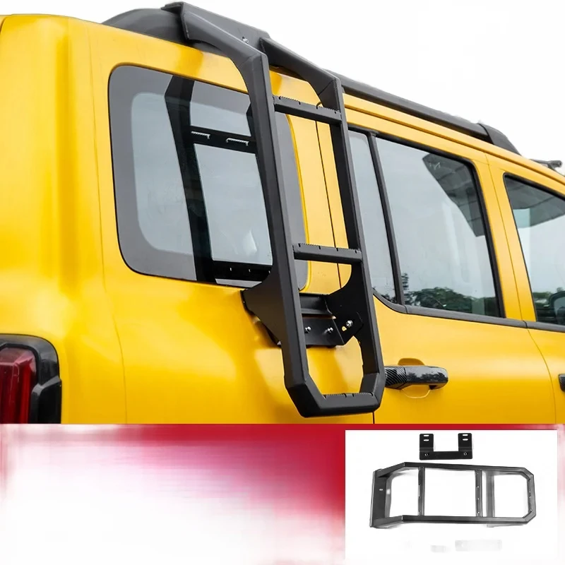Durable Aluminum Alloy Side Folding Climbing Ladder, Lockable Bolt-On Roof Access Step, Off-Road Exterior Retrofit Accessories
Durable Aluminum Alloy Side Folding Climbing Ladder, Lockable Bolt-On Roof Access Step, Off-Road Exterior Retrofit Accessories