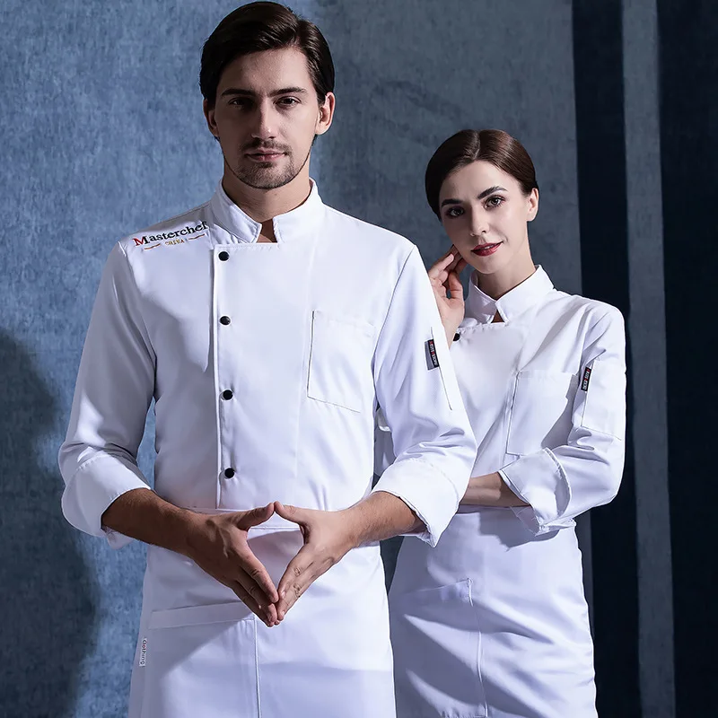New Hotel Chef Overalls Long Sleeve Autumn and Winter Clothes Men's Dining Canteen Kitchen Baking Work Wear
New Hotel Chef Overalls Long Sleeve Autumn and Winter Clothes Men's Dining Canteen Kitchen Baking Work Wear
