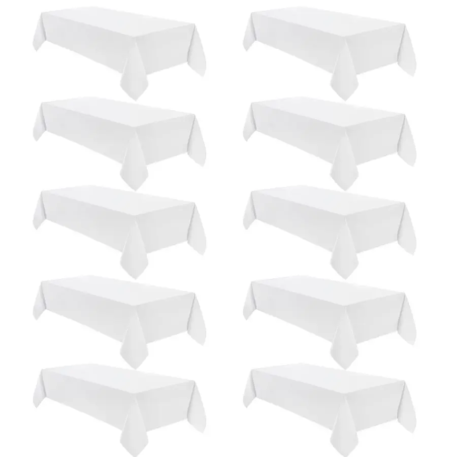 Tablecloth 60 102inch 10 Pack Rectangle Table Cloth Polyester, Stain Wrinkle Resistant Dining Table Cover for Kitchen Dinning Pa
Tablecloth 60 102inch 10 Pack Rectangle Table Cloth Polyester, Stain Wrinkle Resistant Dining Table Cover for Kitchen Dinning Pa