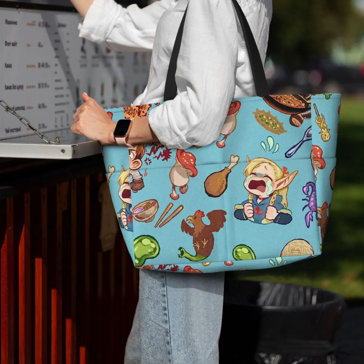 Delicious In Dungeon Beach Tote Bag Sport Gym Yoga Duffle Large Tote Bag Women Travel Bag Fitness bag
Delicious In Dungeon Beach Tote Bag Sport Gym Yoga Duffle Large Tote Bag Women Travel Bag Fitness bag