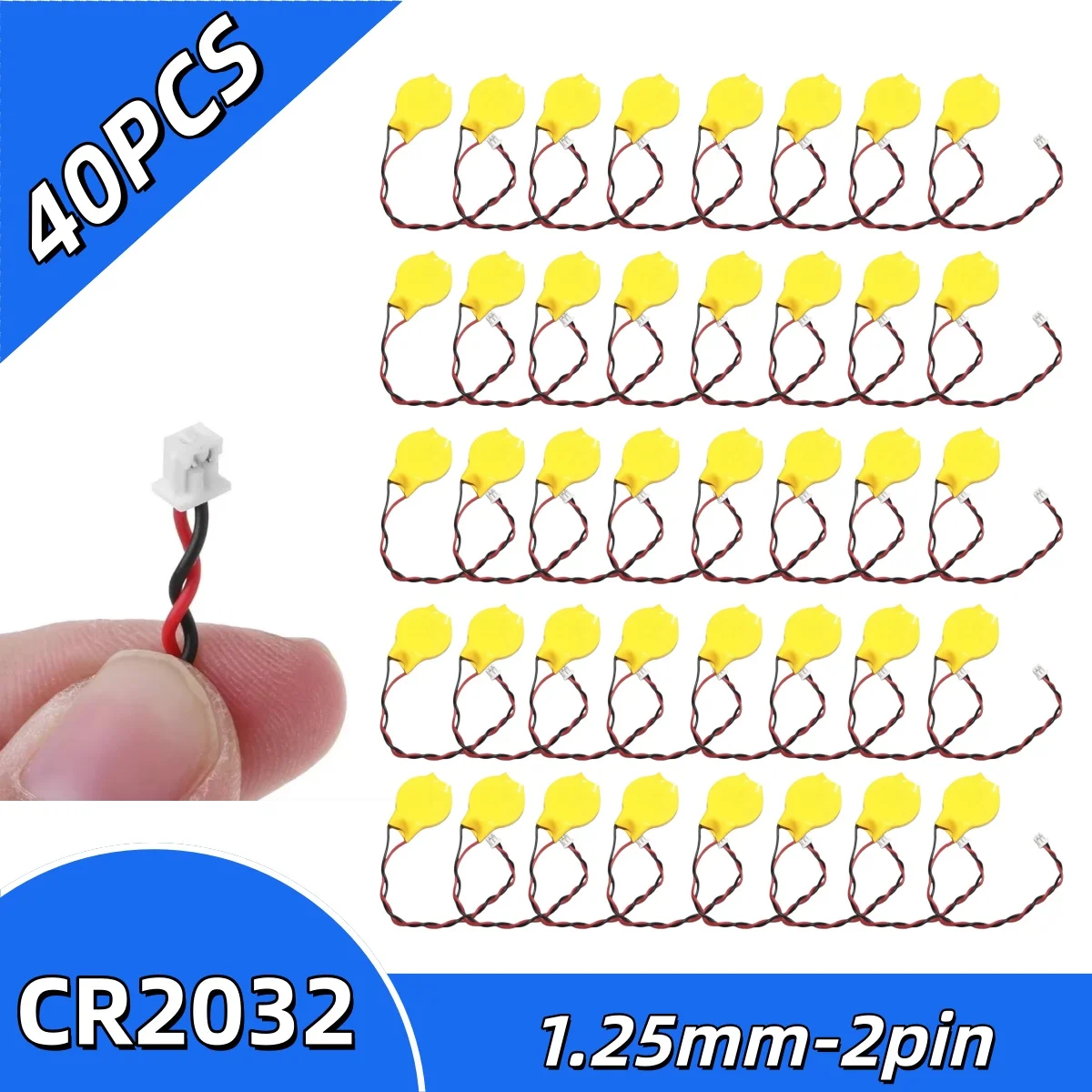 10-80pcs CR2032 Battery with Wires 2Pin 3V 230mAh Notebook CMOS BIOS Laptop Motherboard Battery with Adhesive
10-80pcs CR2032 Battery with Wires 2Pin 3V 230mAh Notebook CMOS BIOS Laptop Motherboard Battery with Adhesive