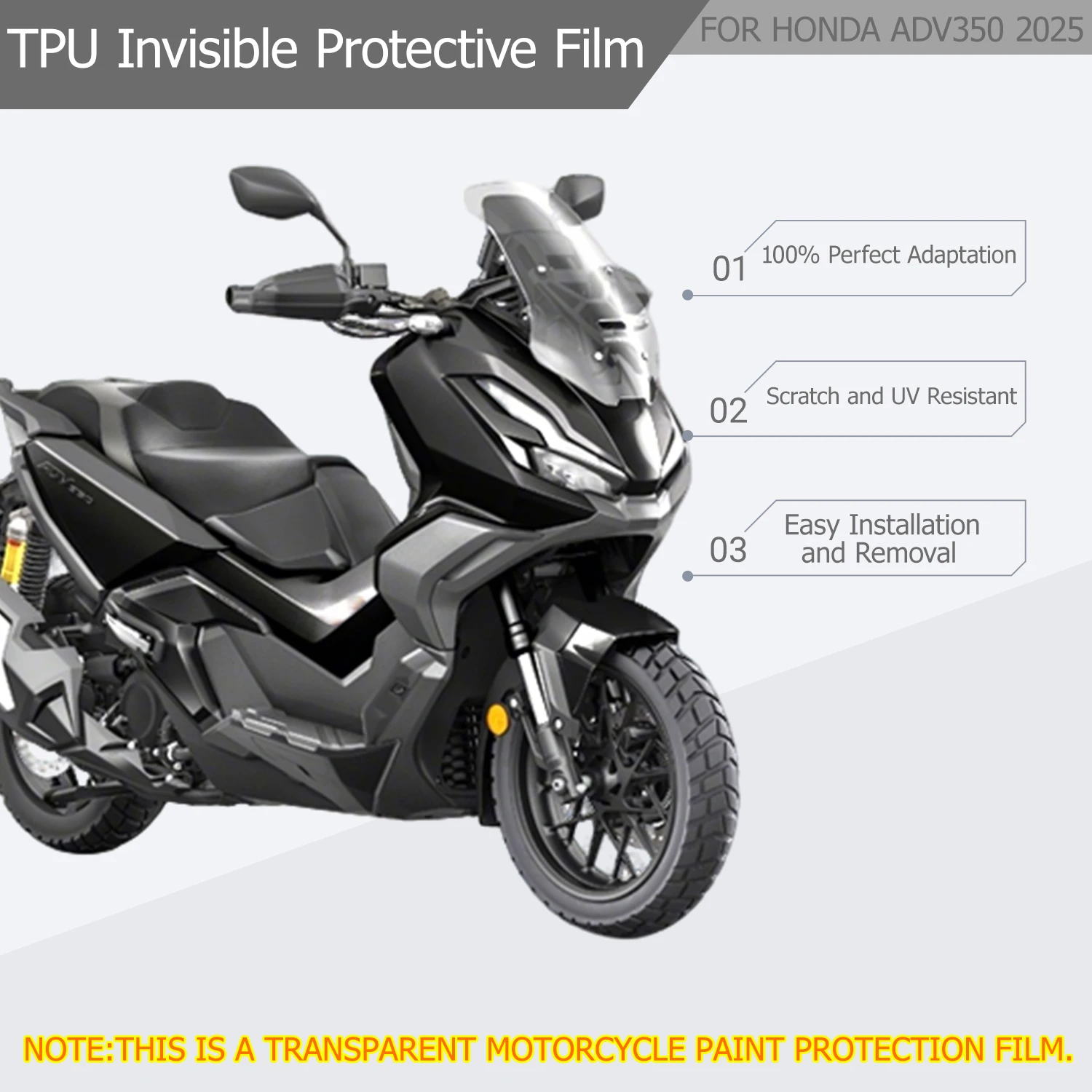 For Honda ADV 350 ADV350 2025 PPF TPU Paint Protection Film Anti-Scratch Self-Healing Transparent Invisible Protective
For Honda ADV 350 ADV350 2025 PPF TPU Paint Protection Film Anti-Scratch Self-Healing Transparent Invisible Protective