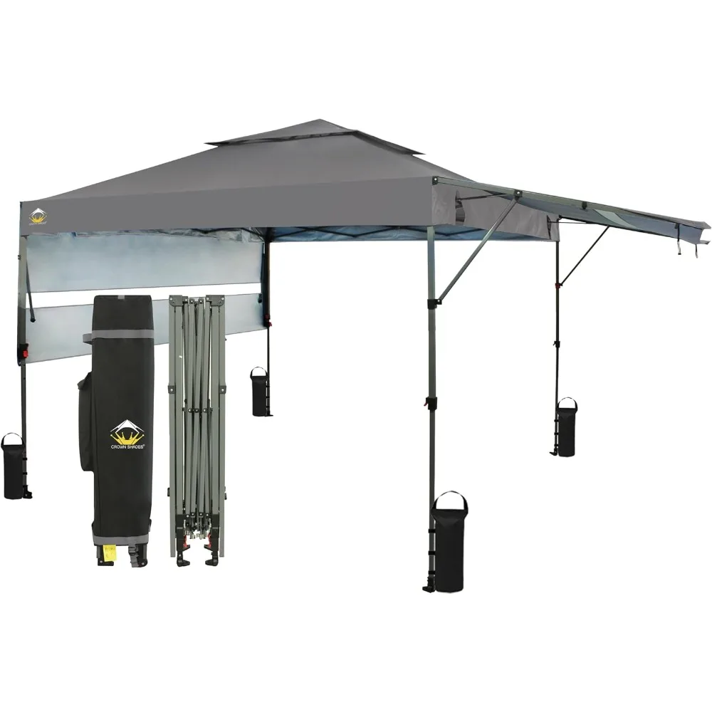 Pop up Canopy Tent Patended Centerlock Instant Commercial Canopy with 150D Silver Coated Fabric Including 2 Extend Awnings
Pop up Canopy Tent Patended Centerlock Instant Commercial Canopy with 150D Silver Coated Fabric Including 2 Extend Awnings