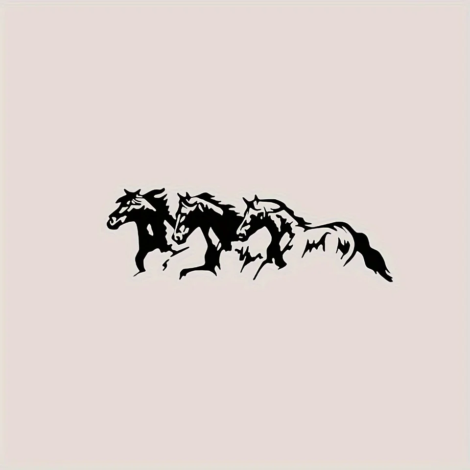 1PC 2D Flat Three Running Horses Matte Vinyl Decal, Black Racing Theme Waterproof Sticker for Cars E-Bikes Laptops
1PC 2D Flat Three Running Horses Matte Vinyl Decal, Black Racing Theme Waterproof Sticker for Cars E-Bikes Laptops