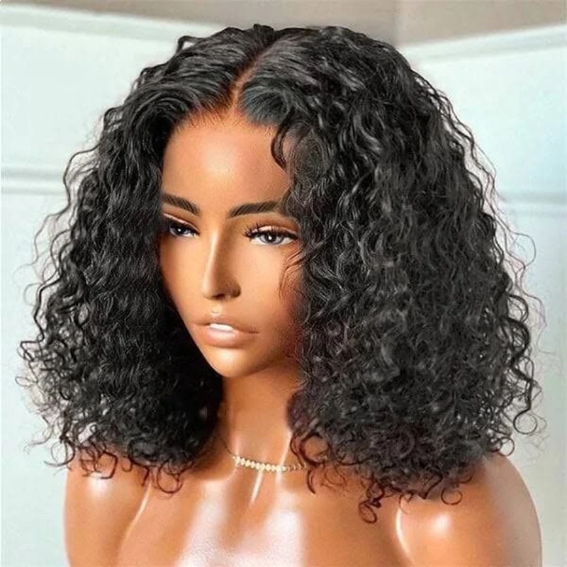 Deep Wave Human Hair Wigs 13x4 Lace Frontal Bob Wig 200% Density Water Wave 4x4 Transparent Lace Pre Plucked Wigs For Women 1B
Deep Wave Human Hair Wigs 13x4 Lace Frontal Bob Wig 200% Density Water Wave 4x4 Transparent Lace Pre Plucked Wigs For Women 1B
