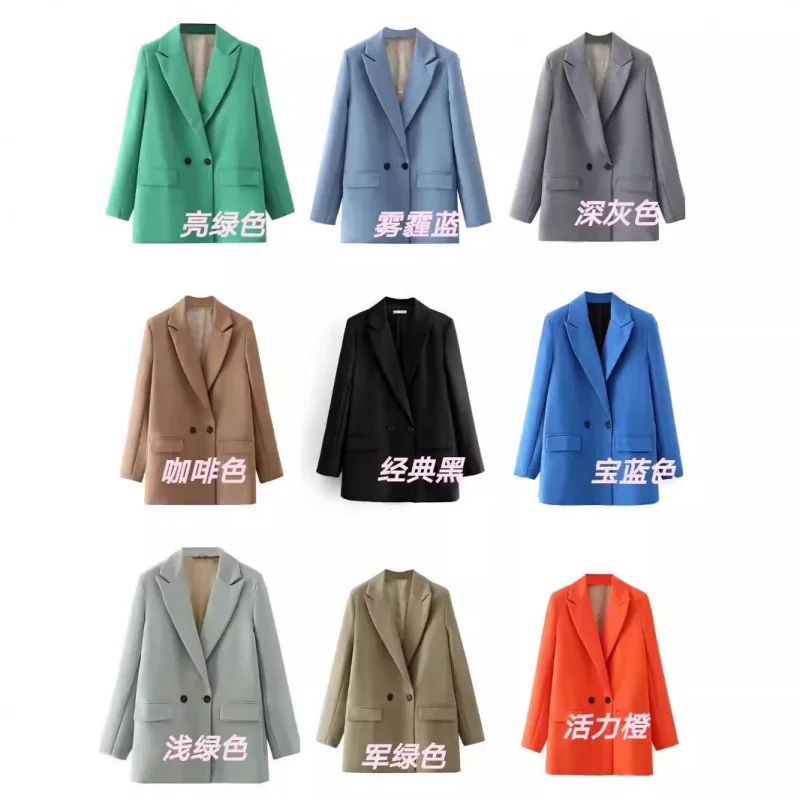 2024Spring and Autumn New Women's Casual Double-Breasted Coat Lapel Long Sleeve Women's Fashion Suit
2024Spring and Autumn New Women's Casual Double-Breasted Coat Lapel Long Sleeve Women's Fashion Suit