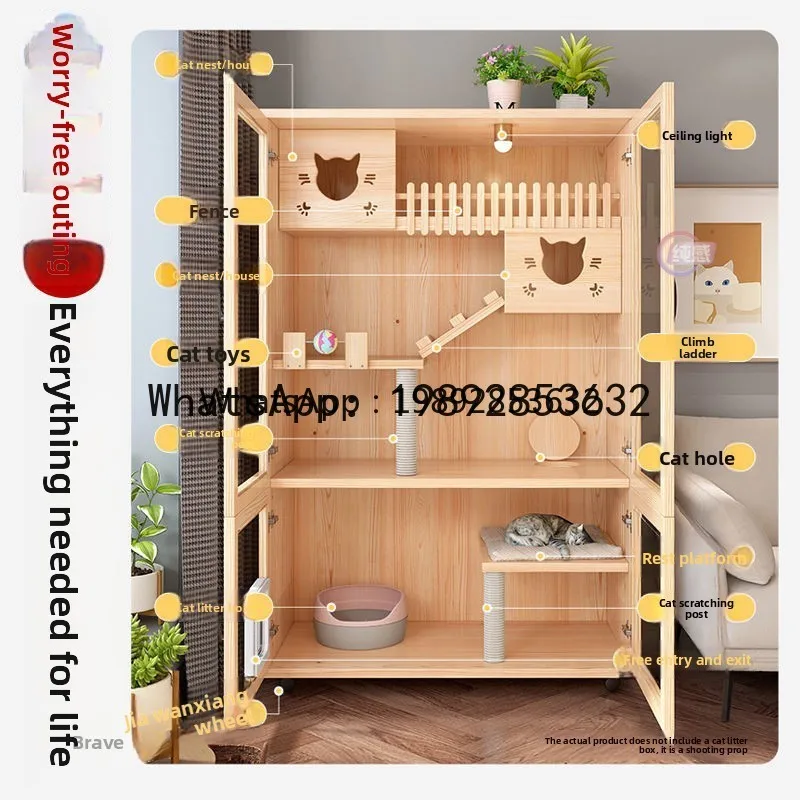 Z1 Home Cat Villa Space Free Cat House Indoor Integrated Cabinet Extra Large Cat Cabinet
Z1 Home Cat Villa Space Free Cat House Indoor Integrated Cabinet Extra Large Cat Cabinet