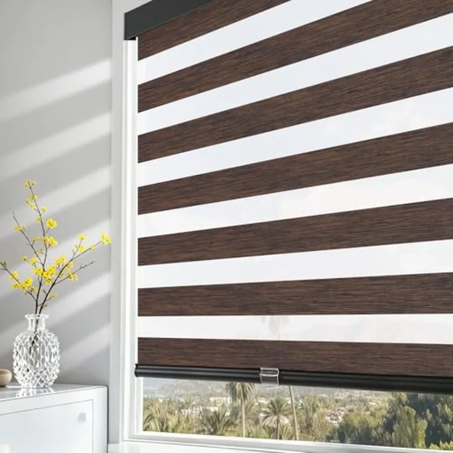 Cordless Zebra Blinds for Windows Pull Down Roller Window Shades Dual Layer Light Filtering Privacy for Day and Night, Free-Sto
Cordless Zebra Blinds for Windows Pull Down Roller Window Shades Dual Layer Light Filtering Privacy for Day and Night, Free-Sto