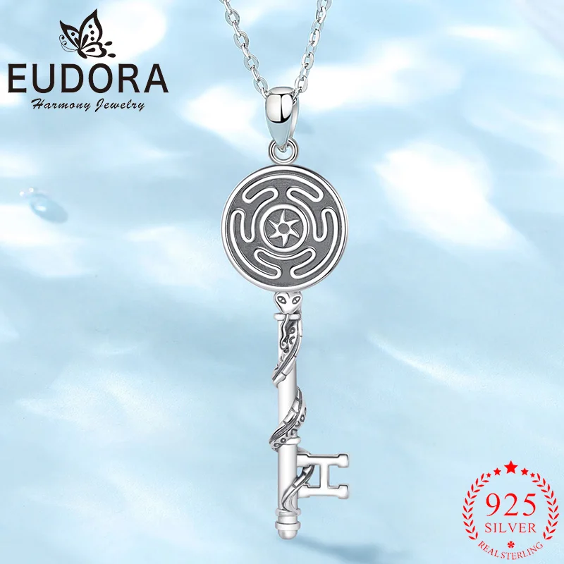 Eudora New 925 Sterling Silver Hecate Wheel Necklace Snake Key Witch Pendant Witchcraft Jewelry Personality Gift for Men Women
Eudora New 925 Sterling Silver Hecate Wheel Necklace Snake Key Witch Pendant Witchcraft Jewelry Personality Gift for Men Women