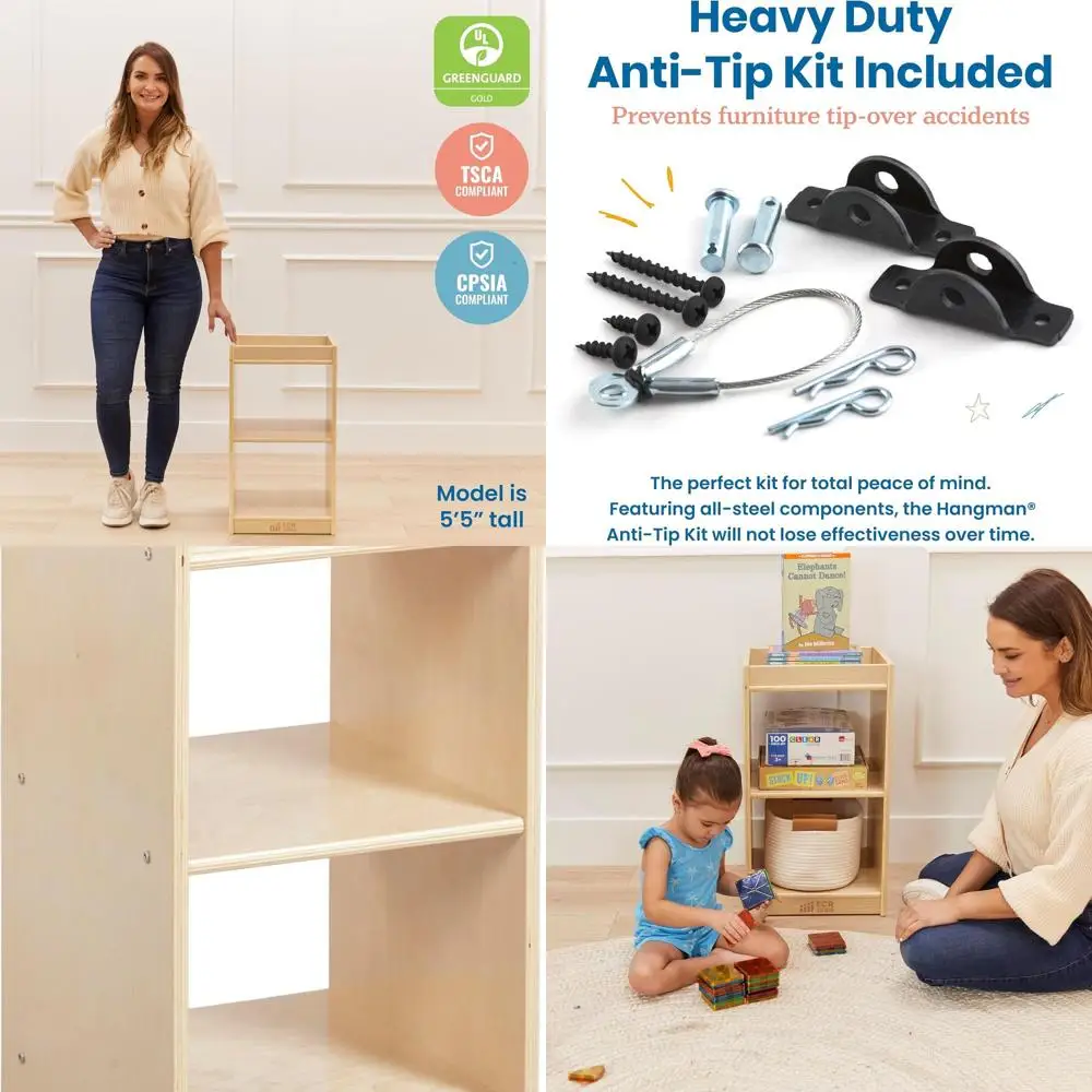 Vertical 2-Tier Display Cabinet, Natural Finish
Vertical 2-Tier Display Cabinet, Natural Finish