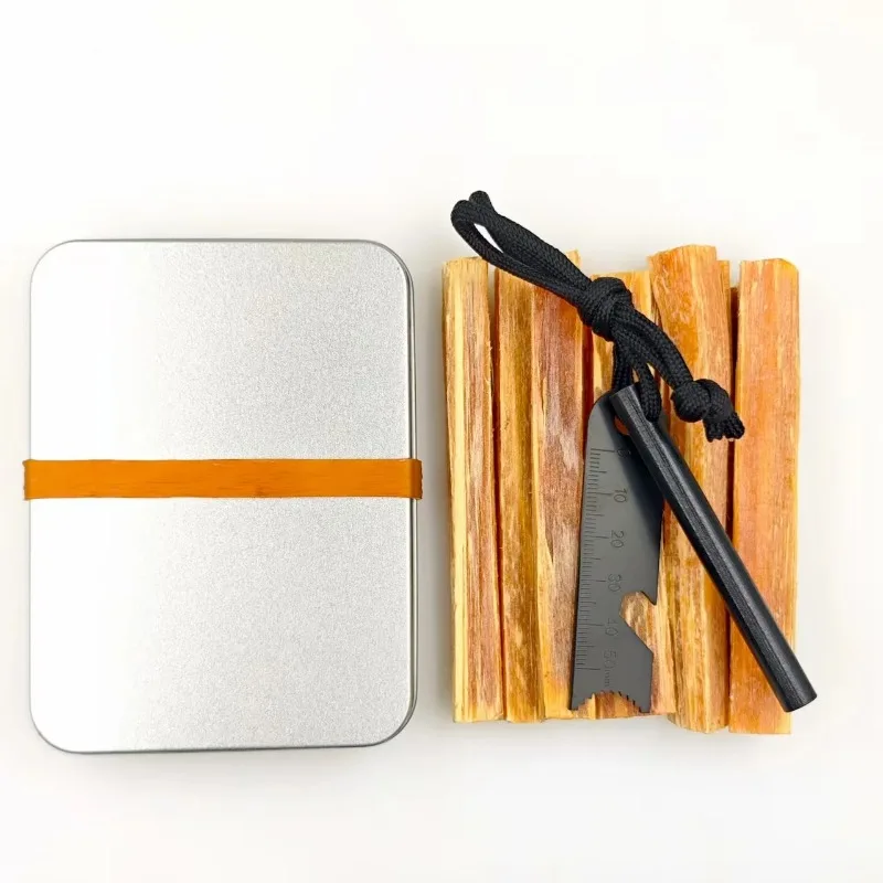 Outdoor Camping Fire-supporting Lighting, Pine Mingzi Flint and Steel, Primitive Survival Fire Starter, Portable Iron Box Set
Outdoor Camping Fire-supporting Lighting, Pine Mingzi Flint and Steel, Primitive Survival Fire Starter, Portable Iron Box Set
