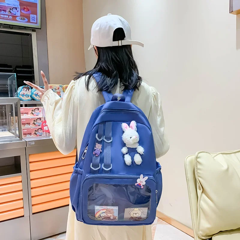 TRAVEASY Brand 2025 New HarajukuBackpacks Female Fashion Japanese Style Uniform Casual See Through Women's Bag Kids School Bag
TRAVEASY Brand 2025 New HarajukuBackpacks Female Fashion Japanese Style Uniform Casual See Through Women's Bag Kids School Bag