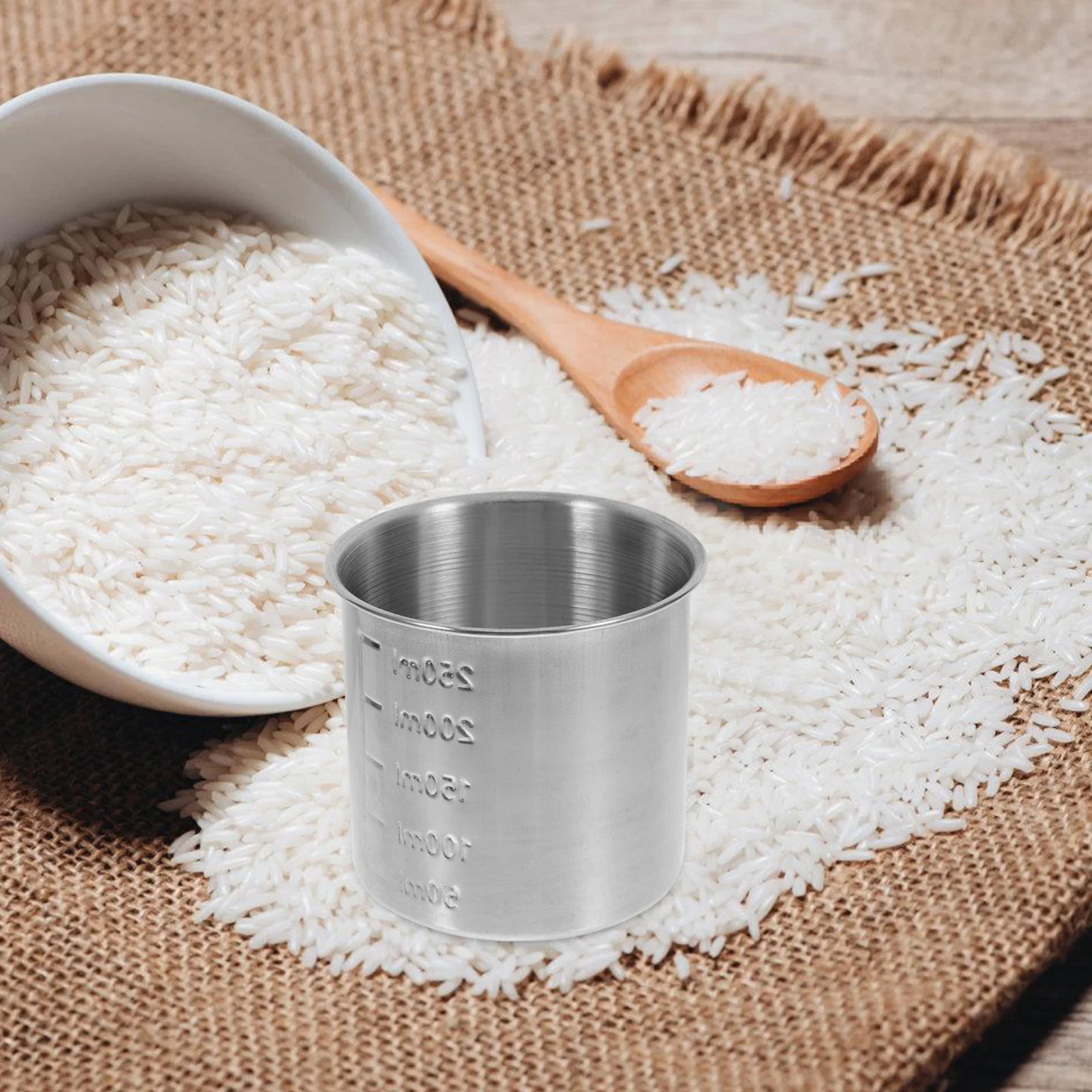 250Ml Stainless Steel Rice Measuring Cup Food Scoop For Rice Cooker Accurate Scale Kitchen Tool Flour Coffee Pet Use
250Ml Stainless Steel Rice Measuring Cup Food Scoop For Rice Cooker Accurate Scale Kitchen Tool Flour Coffee Pet Use