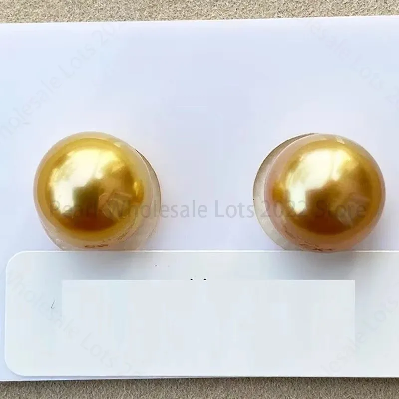 Genuine Natural 11-12mm Golden Pearls, Undrilled, for Pendant, Earrings, Ring
Genuine Natural 11-12mm Golden Pearls, Undrilled, for Pendant, Earrings, Ring