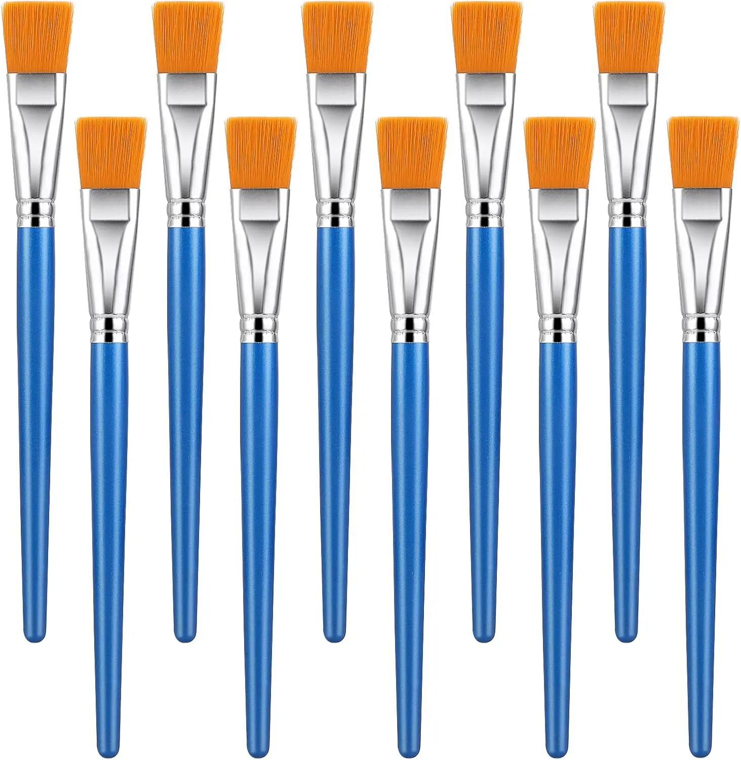 10 Pcs 1 Inch Flat Paint Brushes for Acrylic, Watercolor, Oil - Soft Nylon Bristles, Easy Clean
10 Pcs 1 Inch Flat Paint Brushes for Acrylic, Watercolor, Oil - Soft Nylon Bristles, Easy Clean