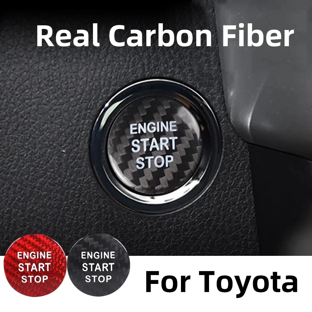 Real Carbon Fiber Car Engine Start Stop Button Interior Trim Cover For Toyota RAV4 CHR Corolla Auto Accessories Modifications
Real Carbon Fiber Car Engine Start Stop Button Interior Trim Cover For Toyota RAV4 CHR Corolla Auto Accessories Modifications