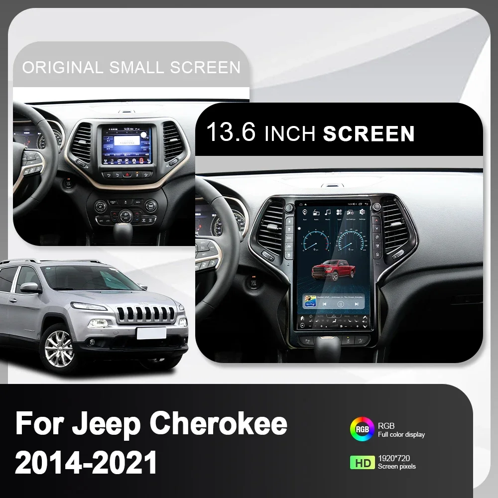 13,6-дюймовый экран Android для Jeep Cherokee 2014-2021 Автомобильный радиоприемник Стерео Мультимедийный видеоплеер GPS DSP Головное устройство CarPlay
13,6-дюймовый экран Android для Jeep Cherokee 2014-2021 Автомобильный радиоприемник Стерео Мультимедийный видеоплеер GPS DSP Головное устройство CarPlay
