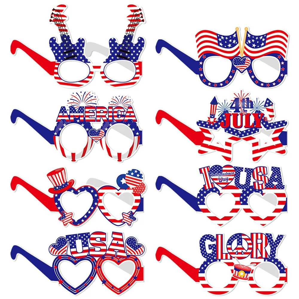Hot Sale USA Independence Day Paper Glasses Patriotic DIY Party Decoration Photo Prop for Anniversary Celebrations Party
Hot Sale USA Independence Day Paper Glasses Patriotic DIY Party Decoration Photo Prop for Anniversary Celebrations Party