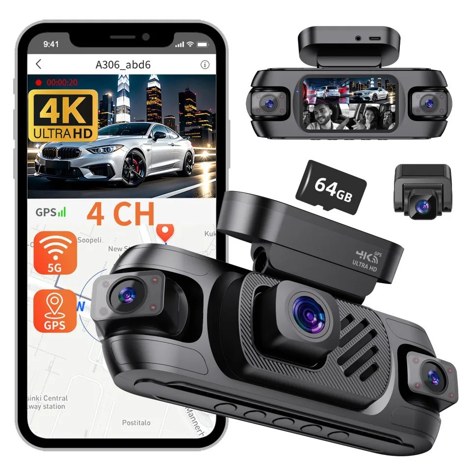 4 Channel 2K Car Dash Cam Front Rear Left Right 4-Way 360degree Recording 3" Large Screen Sentry Mode Car DVR Audio Recording
4 Channel 2K Car Dash Cam Front Rear Left Right 4-Way 360degree Recording 3" Large Screen Sentry Mode Car DVR Audio Recording