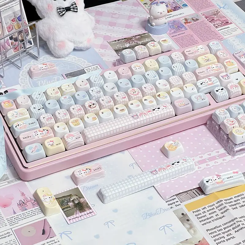 Sanrio Characters Moa Pbt Keycaps Set, 128 Keys 5-Side Dye Sublimation Cute Custom Keycaps for 61-108 Mechanical Gaming Keyboard
Sanrio Characters Moa Pbt Keycaps Set, 128 Keys 5-Side Dye Sublimation Cute Custom Keycaps for 61-108 Mechanical Gaming Keyboard