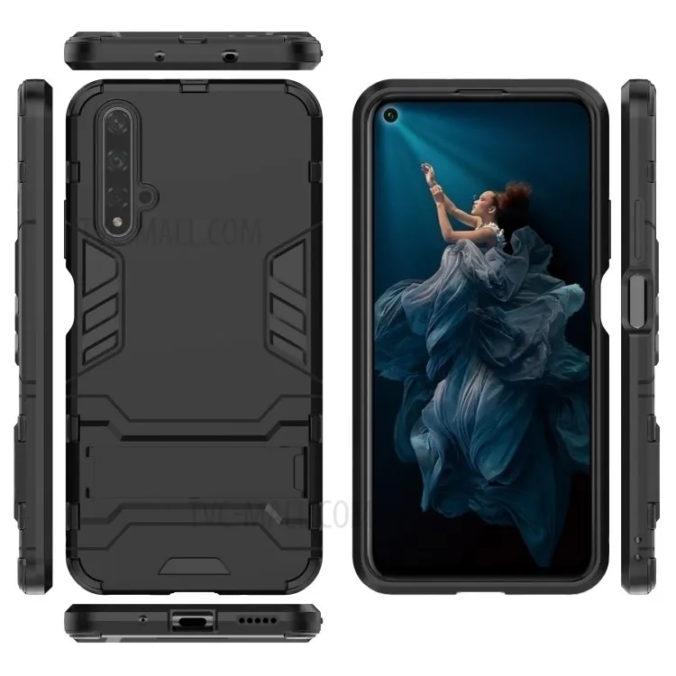 Guard PC + TPU Mobile Phone Case with Kickstand for Huawei Honor 20/Honor 20S - Black
Guard PC + TPU Mobile Phone Case with Kickstand for Huawei Honor 20/Honor 20S - Black