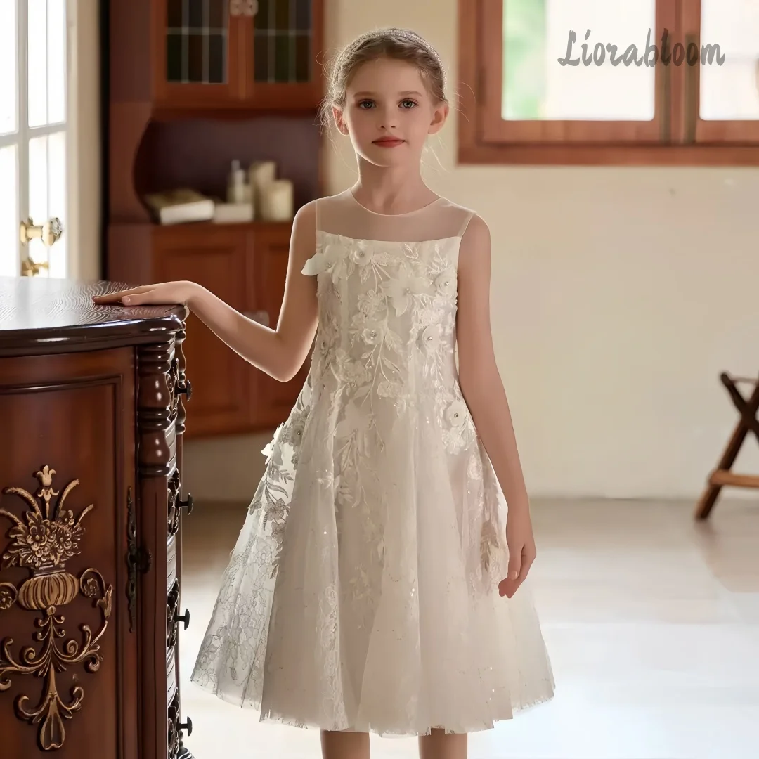 Custom Girls' Wedding Attire Tulle Flower Girl Dress With Small Floral Women's Wedding Party Attire Dress свадебное платье
Custom Girls' Wedding Attire Tulle Flower Girl Dress With Small Floral Women's Wedding Party Attire Dress свадебное платье