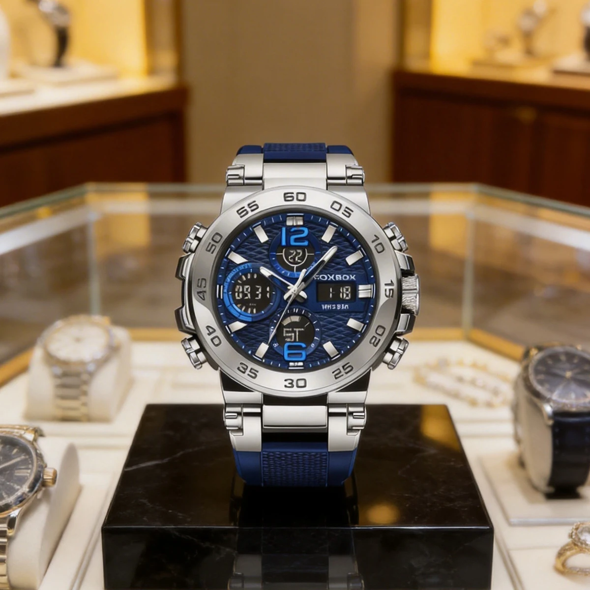 Мужские спортивные часы FOXBOX, водонепроницаемые мужские спортивные часы, многофункциональные светодиодные цифровые военные часы, будильник, электронные наручные часы
Мужские спортивные часы FOXBOX, водонепроницаемые мужские спортивные часы, многофункциональные светодиодные цифровые военные часы, будильник, электронные наручные часы