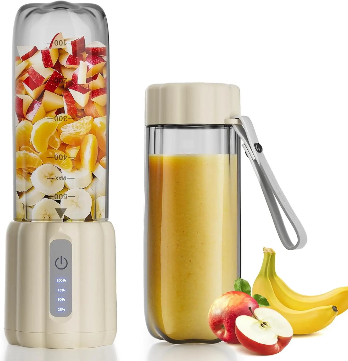 Портативный блендер на 17 унций с 6 лезвиями, перезаряжаемый прибор для приготовления смузи USB-C для коктейлей и соков, компактный мини-миксер для дома, офиса,
Портативный блендер на 17 унций с 6 лезвиями, перезаряжаемый прибор для приготовления смузи USB-C для коктейлей и соков, компактный мини-миксер для дома, офиса,