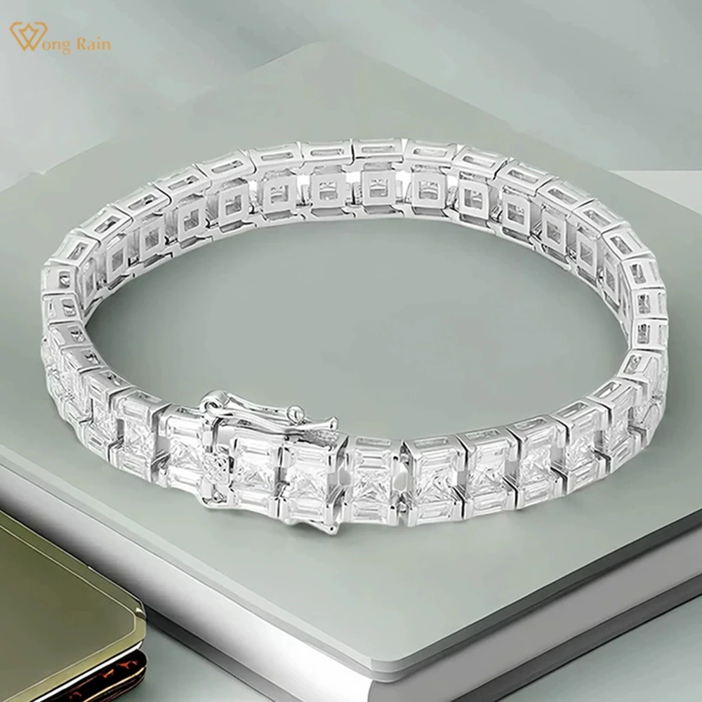 Wong Rain Personality 100% 925 Sterling Silver Lab Sapphire Gemstone Couple Chain Bracelets Bangle Fine Jewelry Anniversary Gift
Wong Rain Personality 100% 925 Sterling Silver Lab Sapphire Gemstone Couple Chain Bracelets Bangle Fine Jewelry Anniversary Gift