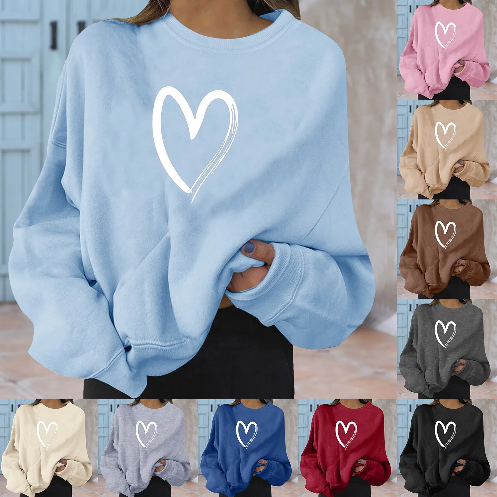 Fashion Women's Warm Sweatshirt Casual Long Sleeve O Neck Soft Love Printed Shirt Ladies Girls Size 13 Women Sweatshirt Zip up
Fashion Women's Warm Sweatshirt Casual Long Sleeve O Neck Soft Love Printed Shirt Ladies Girls Size 13 Women Sweatshirt Zip up