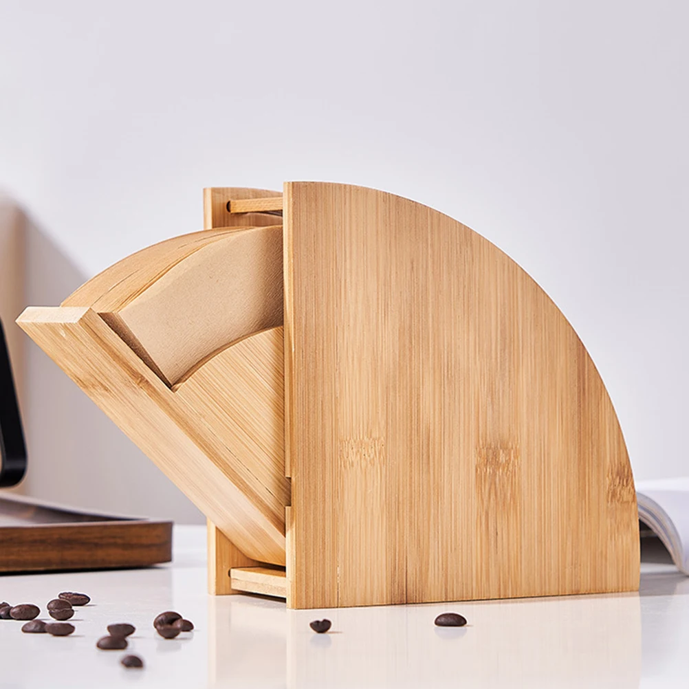 Fan-Shaped Coffee Filter Holder Storage Rack Organizer Stand Large Capacity Wood Grain Design Reusable Space Saving
Fan-Shaped Coffee Filter Holder Storage Rack Organizer Stand Large Capacity Wood Grain Design Reusable Space Saving