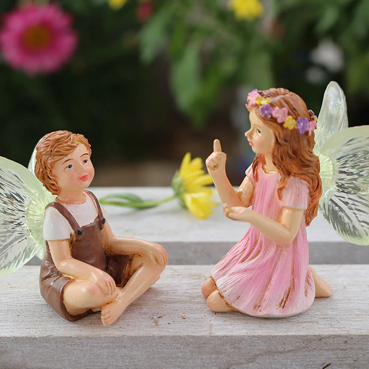 Set of 2 Fairy Garden Decor - Resin Outdoor Statues for Patio & Balcony
Set of 2 Fairy Garden Decor - Resin Outdoor Statues for Patio & Balcony
