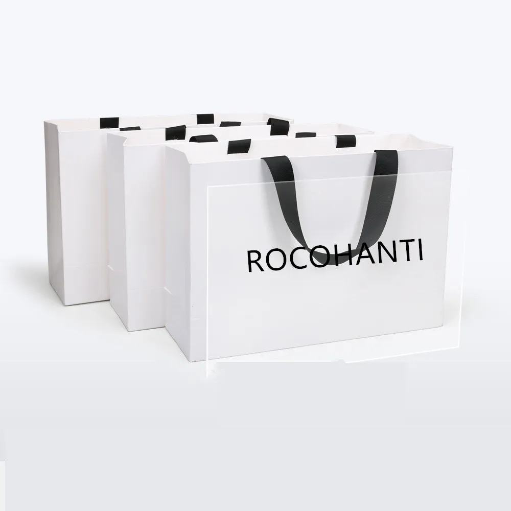 10X роскошный матовый ламинированный бумажный пакет с логотипом, большой средний белый подарочный бумажный пакет для покупок для бутикового магазина одежды
10X роскошный матовый ламинированный бумажный пакет с логотипом, большой средний белый подарочный бумажный пакет для покупок для бутикового магазина одежды