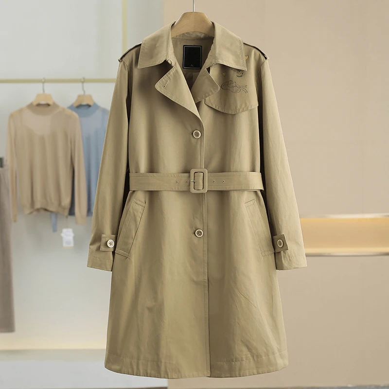 Новая женская модная ветровка Ele Loose Casual с отложным воротником, длинными рукавами, средней длины, весна 2026
Новая женская модная ветровка Ele Loose Casual с отложным воротником, длинными рукавами, средней длины, весна 2026