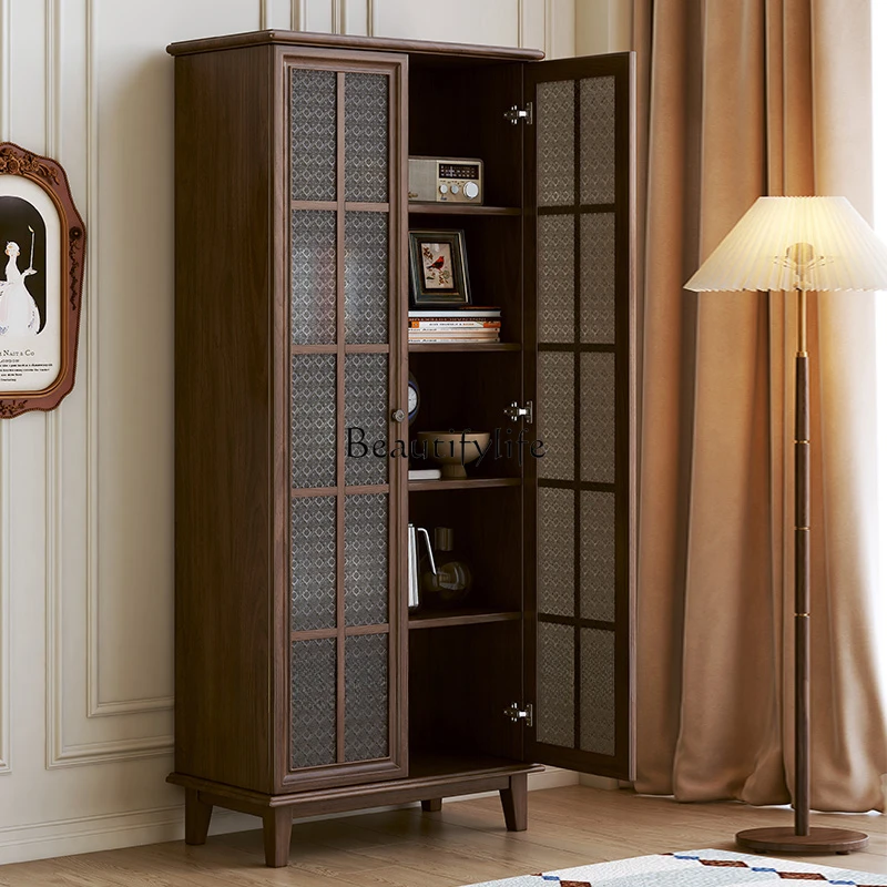 CC American solid wood black walnut bookshelf storage locker medieval
CC American solid wood black walnut bookshelf storage locker medieval