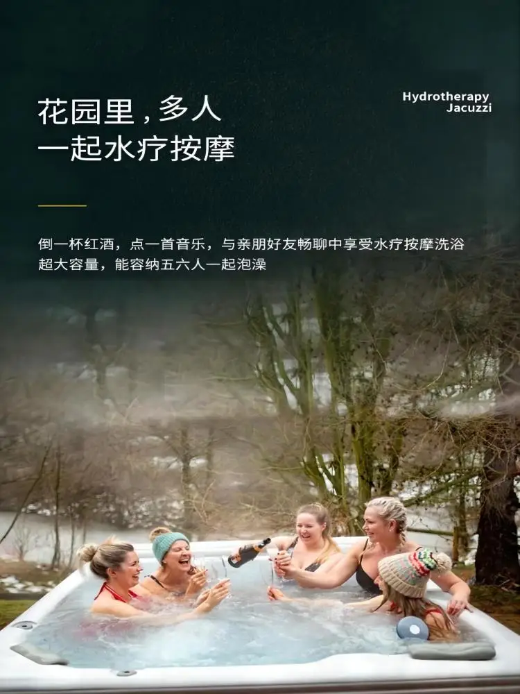 Fun SPA Bathtub Courtyard Multi person Large Villa Hot Spring Surfing Constant Temperature Heating Massage
Fun SPA Bathtub Courtyard Multi person Large Villa Hot Spring Surfing Constant Temperature Heating Massage