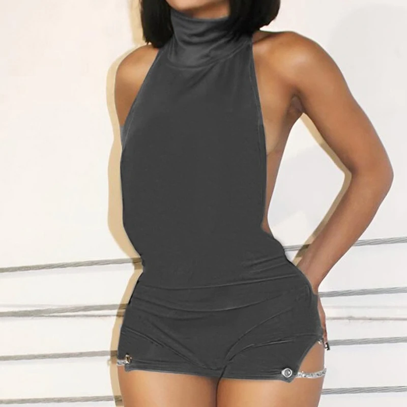 Сексуальные комбинезоны с открытой спиной, женские комбинезоны с лямкой на шее, водолазка без рукавов, узкая металлическая цепочка, персиковый комбинезон на бедрах, полуночный дикий стиль, лето 2023 г.
Сексуальные комбинезоны с открытой спиной, женские комбинезоны с лямкой на шее, водолазка без рукавов, узкая металлическая цепочка, персиковый комбинезон на бедрах, полуночный дикий стиль, лето 2023 г.