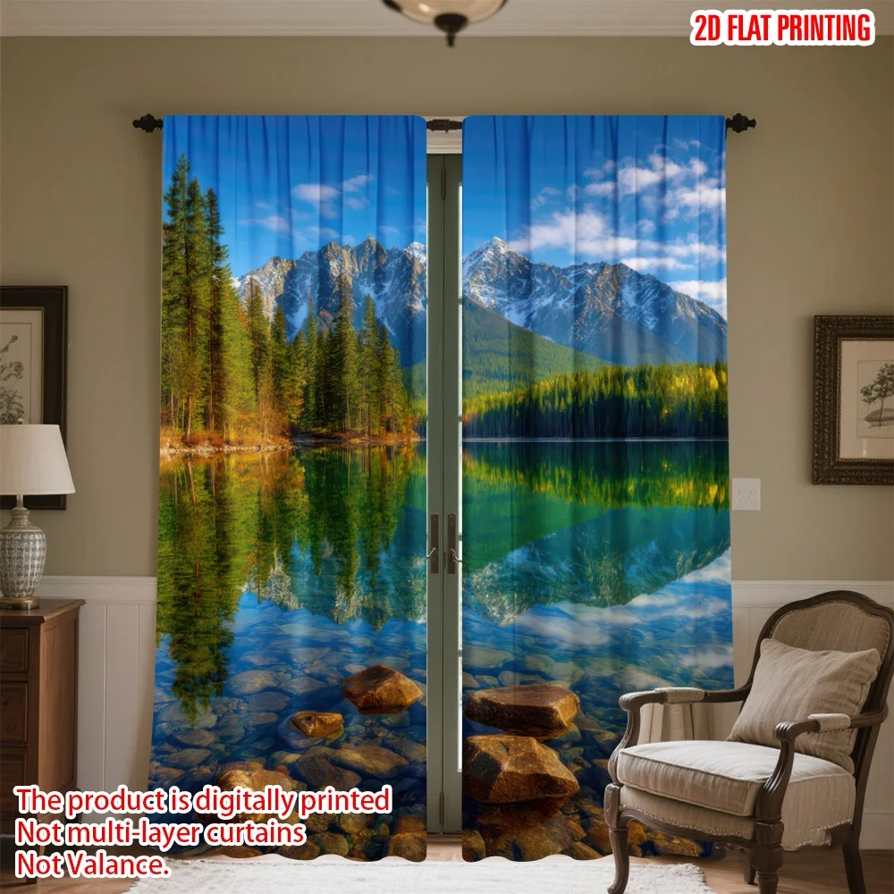 2D flat printing 2pcs Party Curtains Mountains and Lake Reflection Digital Printed Polyester Drapes Festive Wall Decor Use for
2D flat printing 2pcs Party Curtains Mountains and Lake Reflection Digital Printed Polyester Drapes Festive Wall Decor Use for
