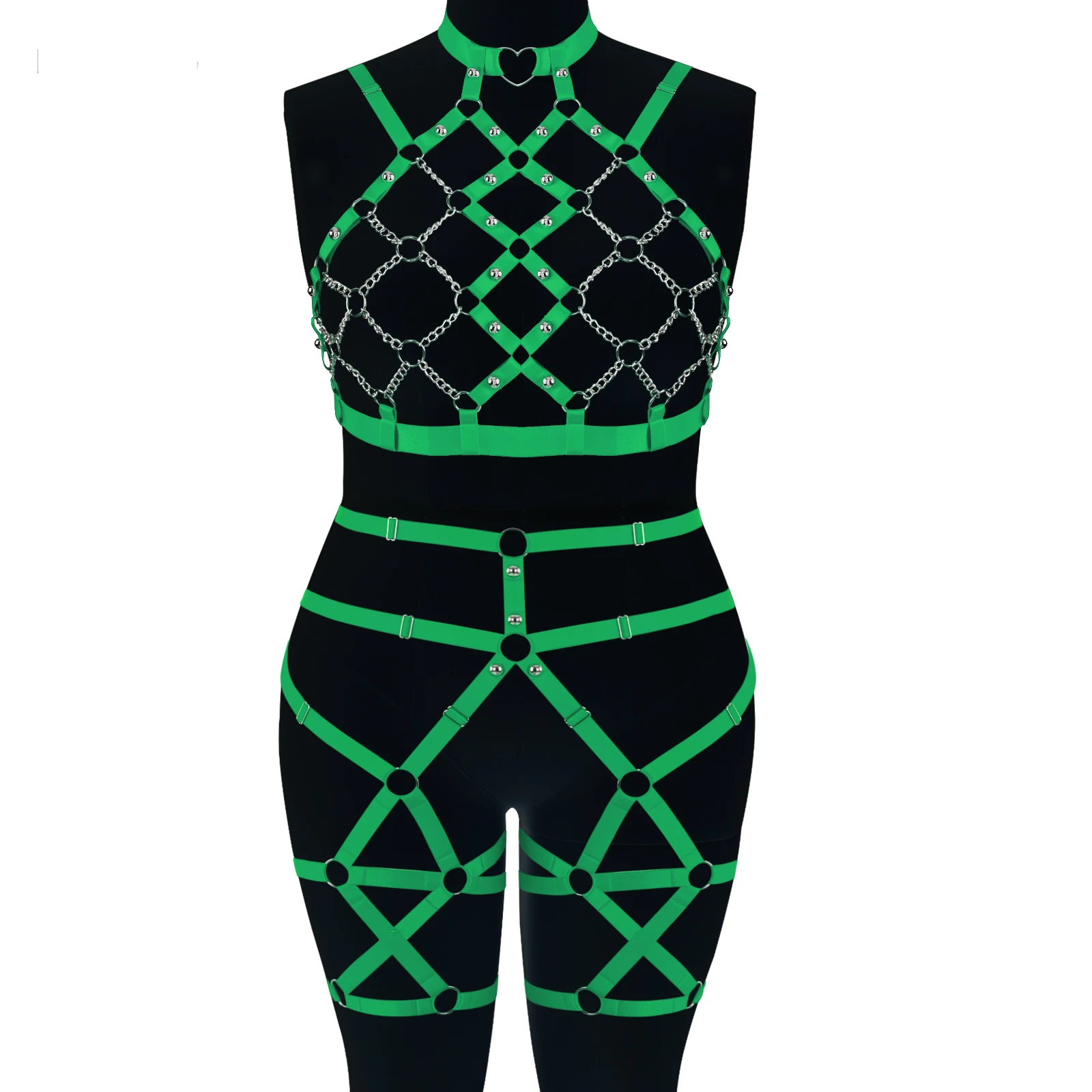 Women Full Body Bondage Straps Chain Gothic Plus Size Lingerie Set Harness Accessory Erotic Fetish Rave Clothing
Women Full Body Bondage Straps Chain Gothic Plus Size Lingerie Set Harness Accessory Erotic Fetish Rave Clothing