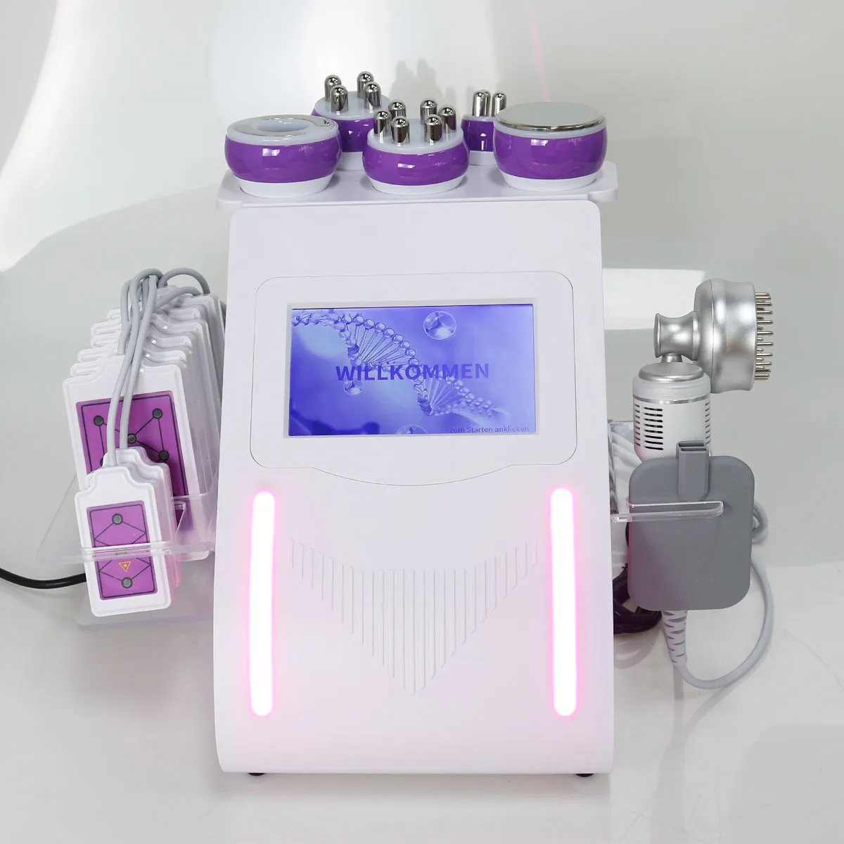 Ultrasonic Cavitation 9 in 1 80K Body Vibration Massager Lipo Laser Vacuum Cavitation Machine Ultrasonic Radio Frequency Facial
Ultrasonic Cavitation 9 in 1 80K Body Vibration Massager Lipo Laser Vacuum Cavitation Machine Ultrasonic Radio Frequency Facial