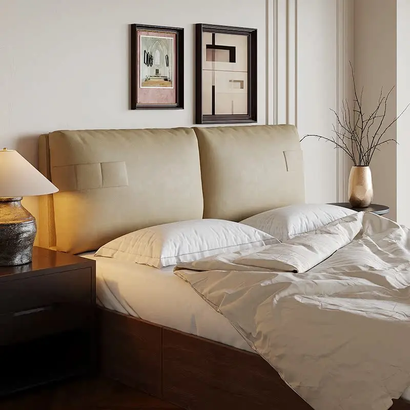 Technology cloth leather headboard soft bag cushion Nordic simple floor backrest board all solid wood bedside can be customized
Technology cloth leather headboard soft bag cushion Nordic simple floor backrest board all solid wood bedside can be customized