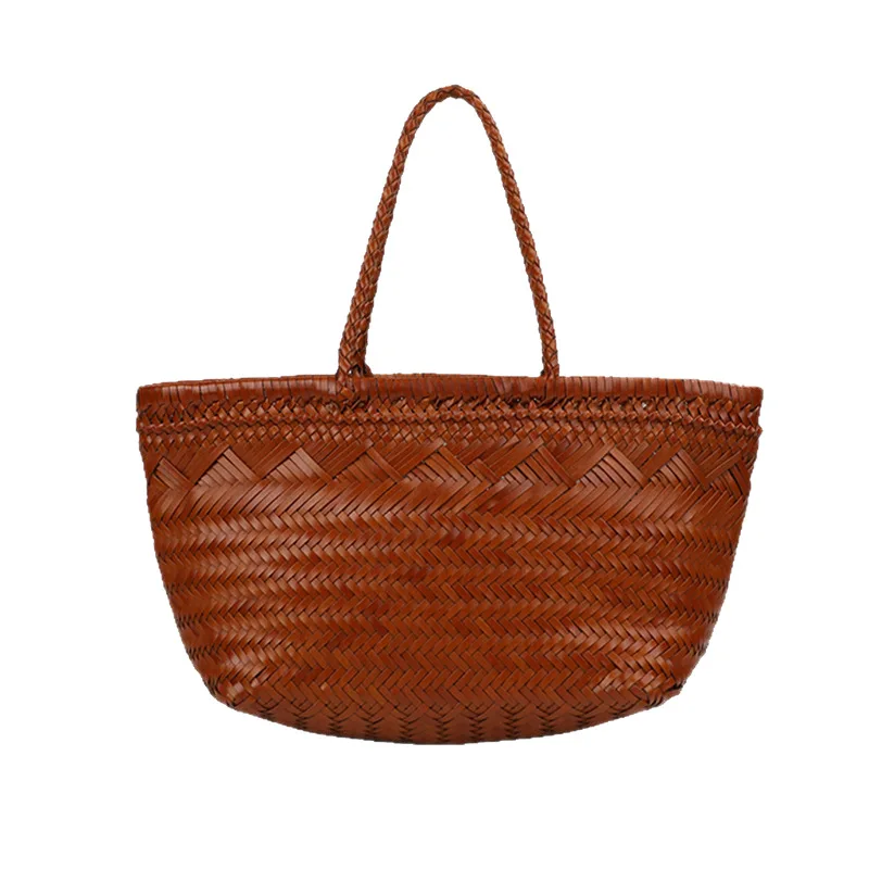 Weave Tote Top Quality Women Basket Vintage Hobos bag Manual Woven Genuine Leather Hand Bags Shopping Bags Hollow Beach
Weave Tote Top Quality Women Basket Vintage Hobos bag Manual Woven Genuine Leather Hand Bags Shopping Bags Hollow Beach