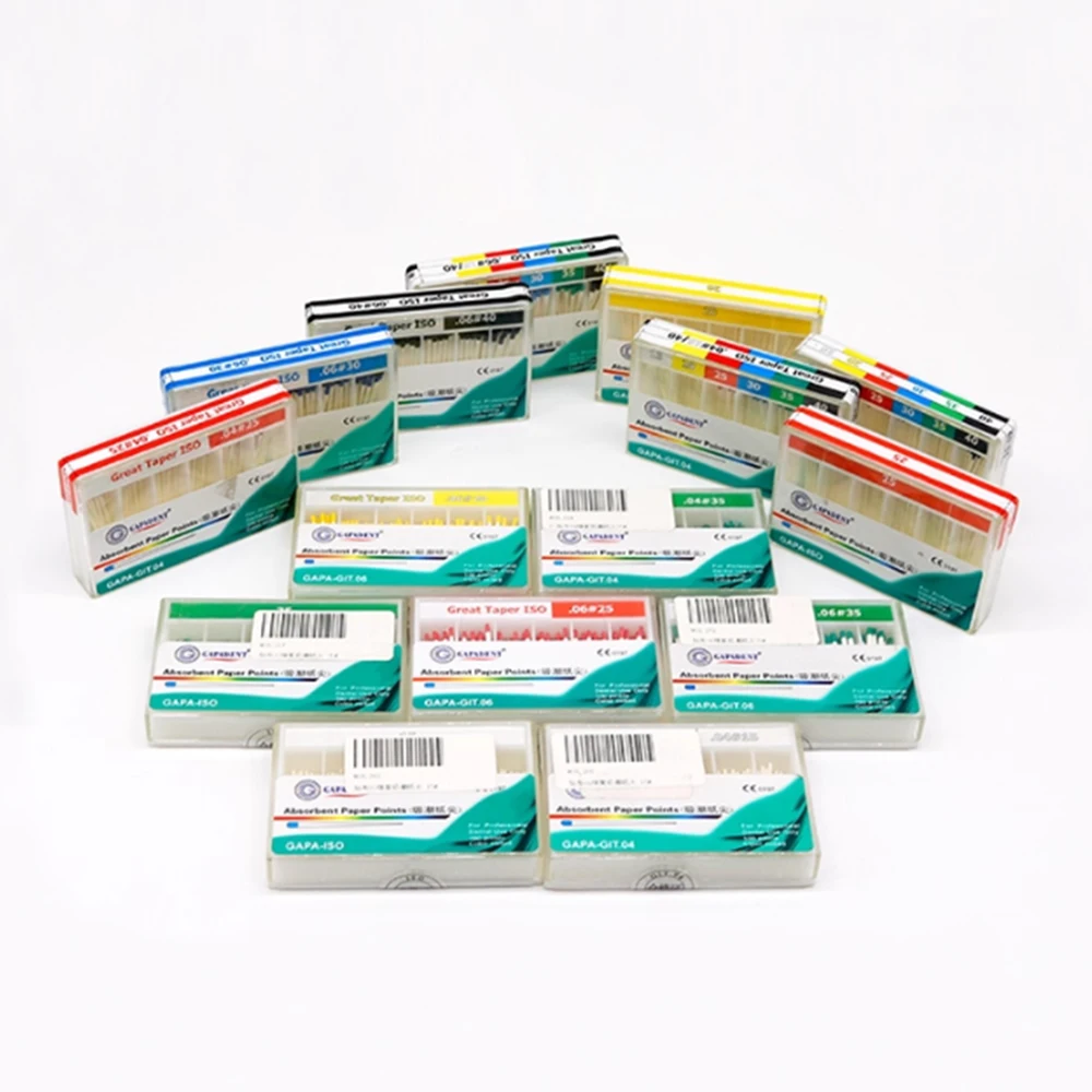 5 boxes Dental Absorbent Paper Points 02/04/06 Taper Root Canal Endodontics Cotton Fiber Tips
5 boxes Dental Absorbent Paper Points 02/04/06 Taper Root Canal Endodontics Cotton Fiber Tips