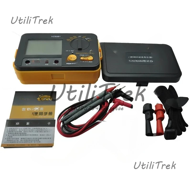 VC60B+ digital Insulation Resistance meter Tester Megohmmeter Ohmmeter Voltmeter DVM 1000V LCD Backlight
VC60B+ digital Insulation Resistance meter Tester Megohmmeter Ohmmeter Voltmeter DVM 1000V LCD Backlight