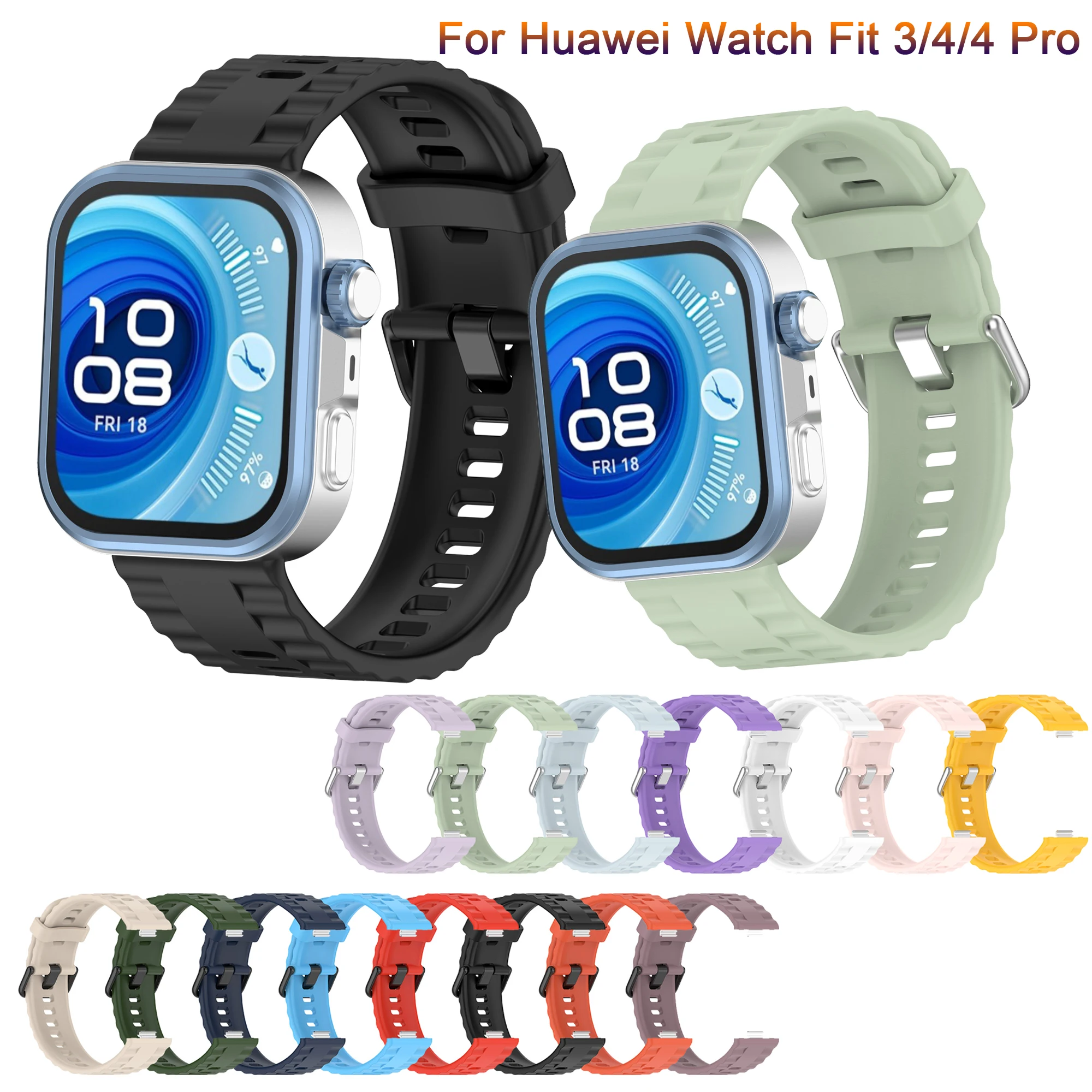 Silicone Strap For Huawei Watch Fit 3 4 band Smartwatch Replacement Sport Correa Bracelet Huawei Watch fit 4 Pro Accessories New
Silicone Strap For Huawei Watch Fit 3 4 band Smartwatch Replacement Sport Correa Bracelet Huawei Watch fit 4 Pro Accessories New